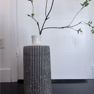Crate&Barrel Black and White Decorative Vase
